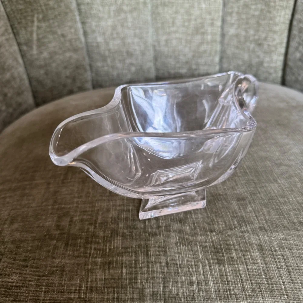Marquis by Waterford Gravy Boat Clear Crystal Glass Serving Piece Tablewear